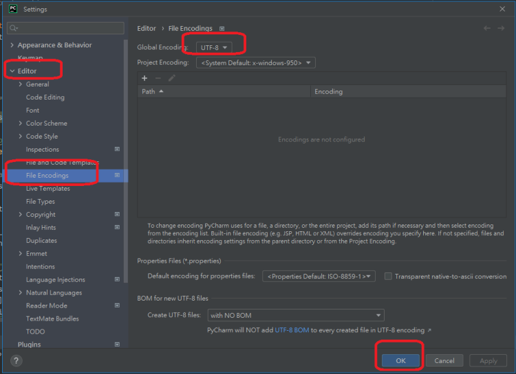py檔 編碼 UTF-8  BIG5  pycharm 